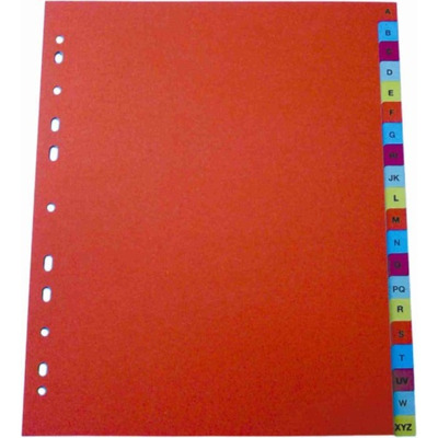 Index plastic color, numeric 1-12, A4, 125 microni, Optima