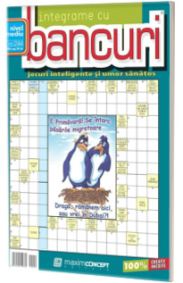Integrame cu bancuri, numarul 244. Jocuri inteligente si umor sanatos. Nivel mediu