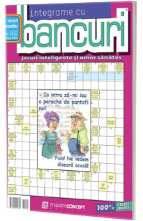 Integrame cu bancuri, numarul 262. Jocuri inteligente si umor sanatos. Nivel mediu