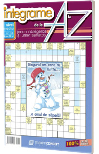 Integrame de la A la Z, numarul 84. Jocuri inteligente si umor sanatos. Revista de integrame de nivel mediu
