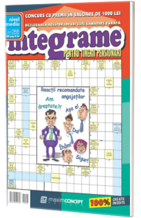 Integrame pentru tinerii pensionari, numarul 255. Revista de integrame cu grad mediu de dificultate