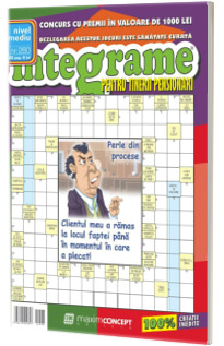 Integrame pentru tinerii pensionari, numarul 260. Revista de integrame cu grad mediu de dificultate