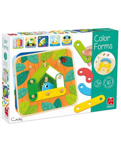 Joc culori si forme din lemn Goula
