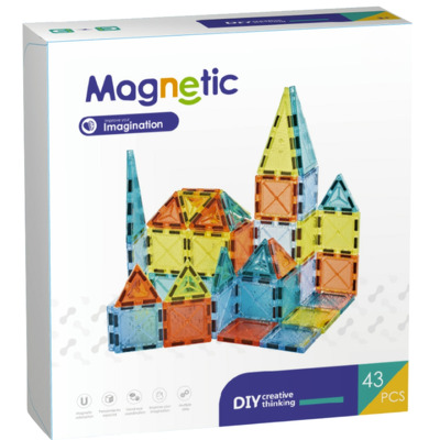Joc de constructie magnetic - 43 piese (5.5 cm)