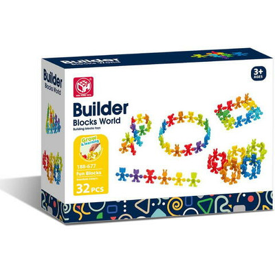 Joc de constructie STEAM - Animalute vesele (32 piese)