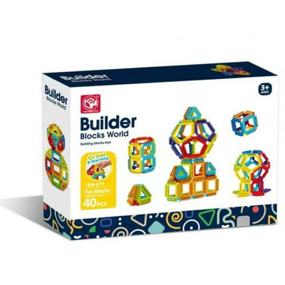 Joc de constructie STEAM - Forme magice (40 piese)