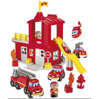 Joc de Construit Statie de Pompieri cu Tobogan Abrick