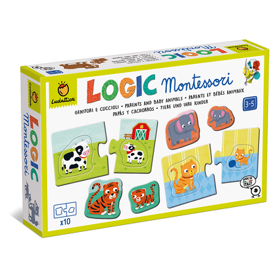 Joc de logica MONTESSORI - Parinti si copii, Ludattica, 3-5 ani