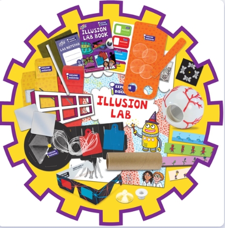 Joc educativ cu 9 experimente Illusion lab Galt