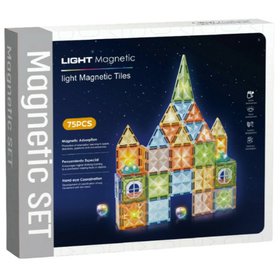 Joc magnetic Diamond cu lumini  - 73 piese (7.5 cm)