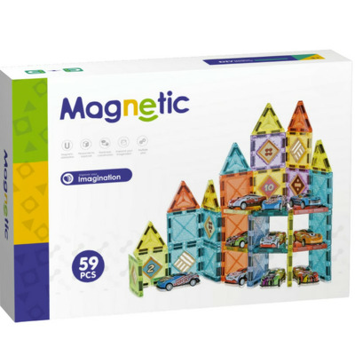 Joc magnetic - Parcarea masinutelor 59 piese (5.5 cm)