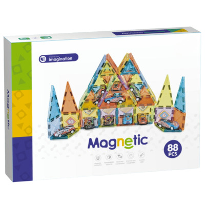 Joc magnetic - Parcarea masinutelor 88 piese (5.5 cm)
