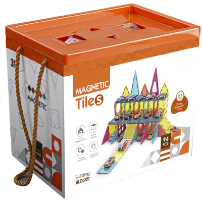 Joc magnetic - Parcarea masinutelor 94 piese (7.5 cm)