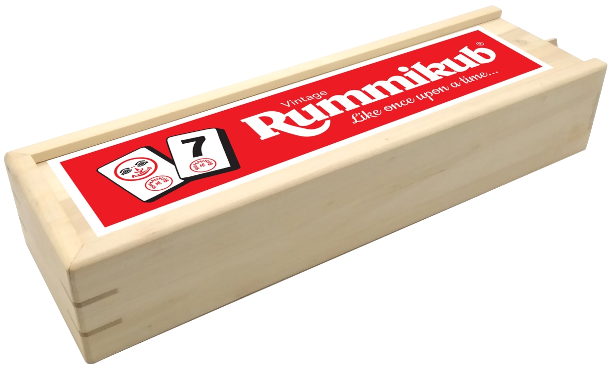 Joc societate Rummikub Vintage - in cutie de lemn
