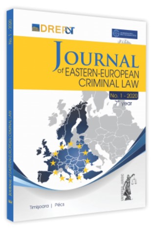 Journal Of Eastern European Criminal Law Issue 1/2020