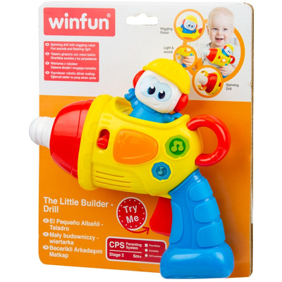 Jucarie copii mini burghiu cu constructor de roboti