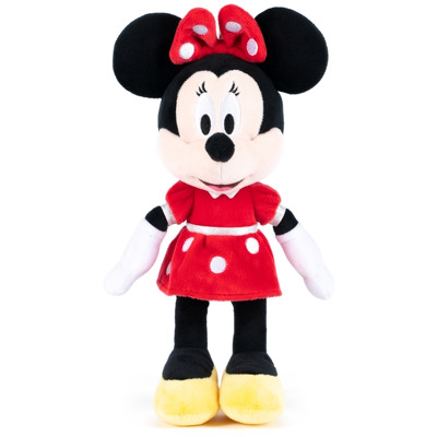 Jucarie de plus Disney Minnie cu rochita rosie, 20 cm