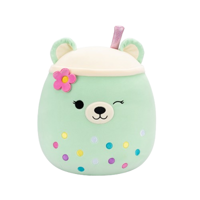 Jucarie de plus SQUISHMALLOWS Squad 22, Easter Specialty - Ursuletul Boba Tea Mae, 30 cm