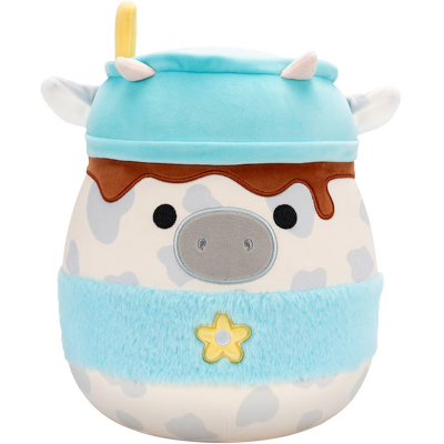 Jucarie de plus SQUISHMALLOWS Squad 22, Easter Specialty - Vacuta Mustafa, 30 cm