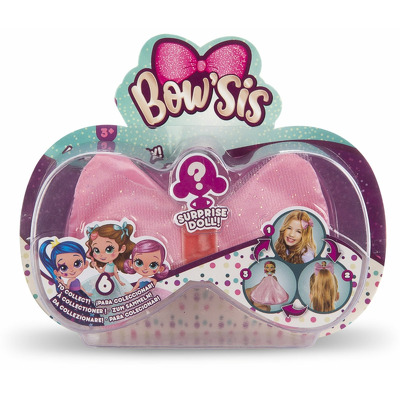Jucarie fundita Bow sis roz cu papusa surpriza in interior