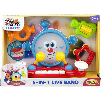 Jucarie interactiva bebelusi Winfun. Orchestra 6 in 1, cu lumini si sunete