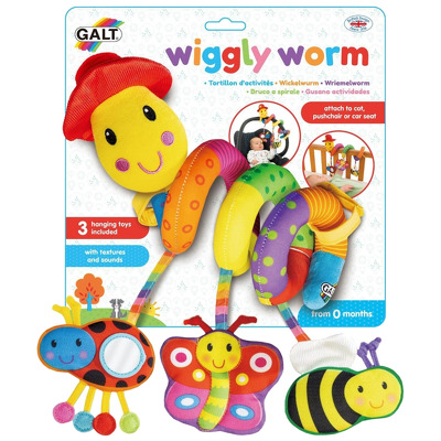 Jucarie pentru patut si carucior Wiggly Worm
