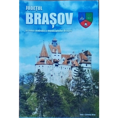 Judetul Brasov - zona centrala Brasov - harta pliabila. Dimensiune 70x50cm
