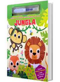 Jungla. Carte de colorat reutilizabila cu apa