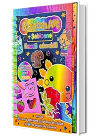 Kawaii adorabili. Scratch art cu sabloane