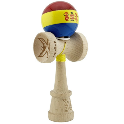 Kendama X Originala, Profesionala, tricolor edition stil Romanesc, Super Sticky cu Cupe Mari KING SIZE V3