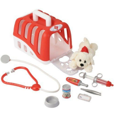 Kit veterinar Klein cu catelus si accesorii, +3 ani, MGC