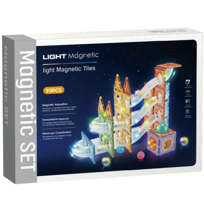 Labirint magnetic Diamond cu lumini -  93 piese (7.5 cm)