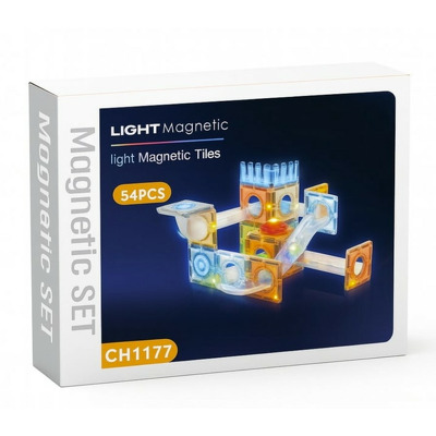 Labirintul meu magnetic cu lumini - 54 piese (7.5 cm)
