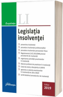 Legislatia insolventei. Actualizata 17 septembrie 2019