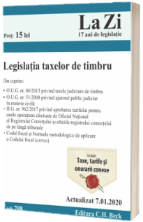 Legislatia taxelor de timbru. Cod 708. Actualizat la 7.01.2020