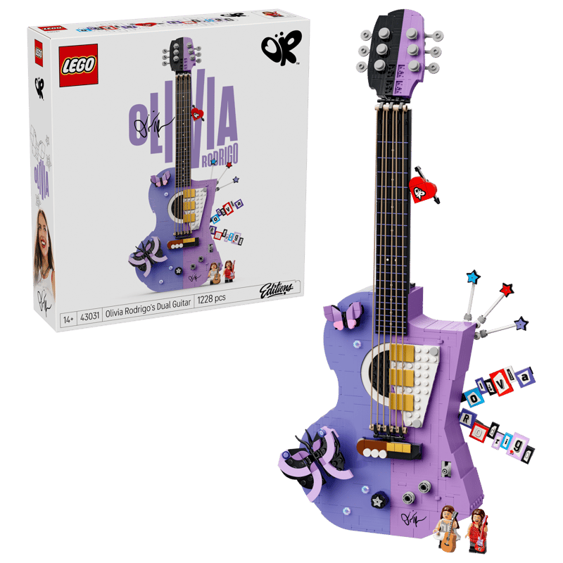 LEGO. Chitara bicolora a Oliviei Rodrigo