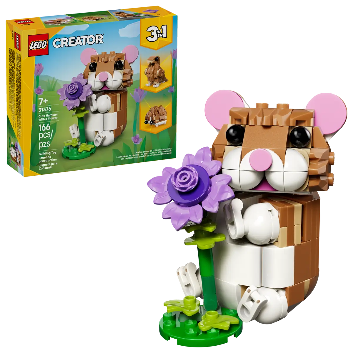 LEGO Creator. Hamster adorabil cu o floare - 3 in 1