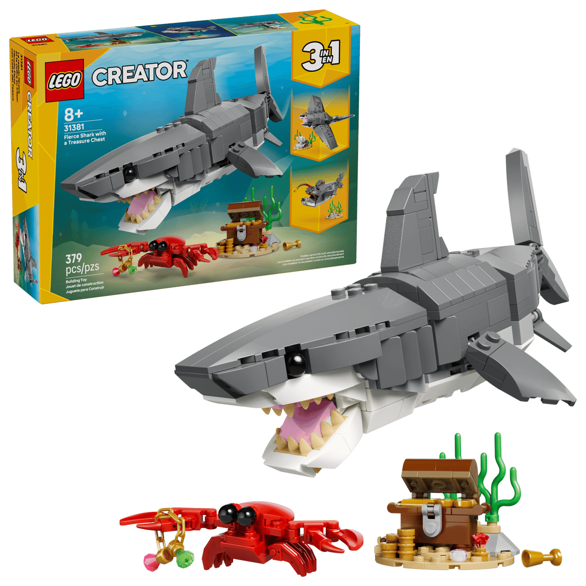 LEGO Creator. Rechin feroce cu un cufar de comori