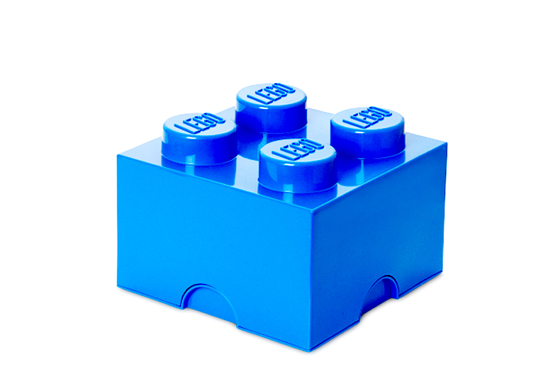 LEGO. Cutie depozitare 2x2 albastru inchis