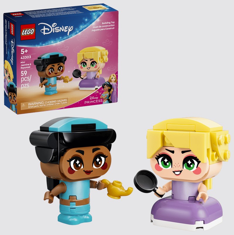 LEGO Disney. Miniprintesele Jasmine si Rapunzel