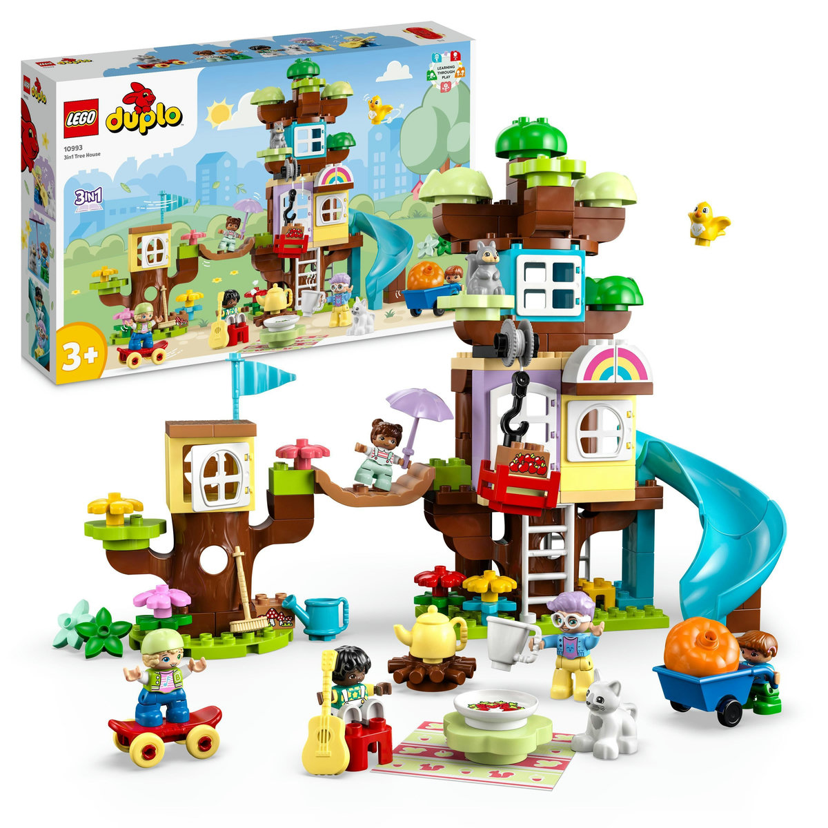 LEGO DUPLO.  Casa din copac 3 in 1 cu 652 piese pentru constructie si joaca creativa