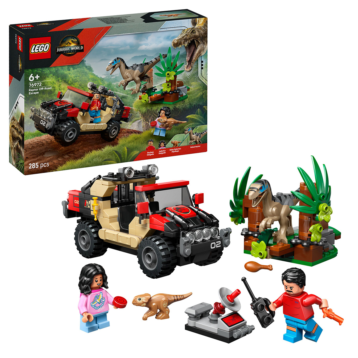 LEGO. Evadare off-road din calea unui Velociraptor
