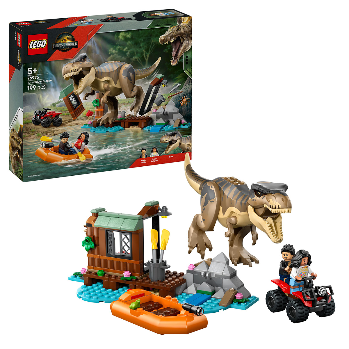 LEGO. Evadare pe rau din calea unui T.rex