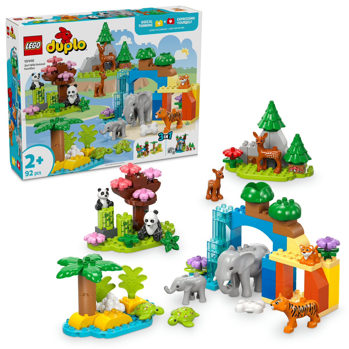 LEGO. Familii de animale salbatice 3 in 1 - joaca si explorare