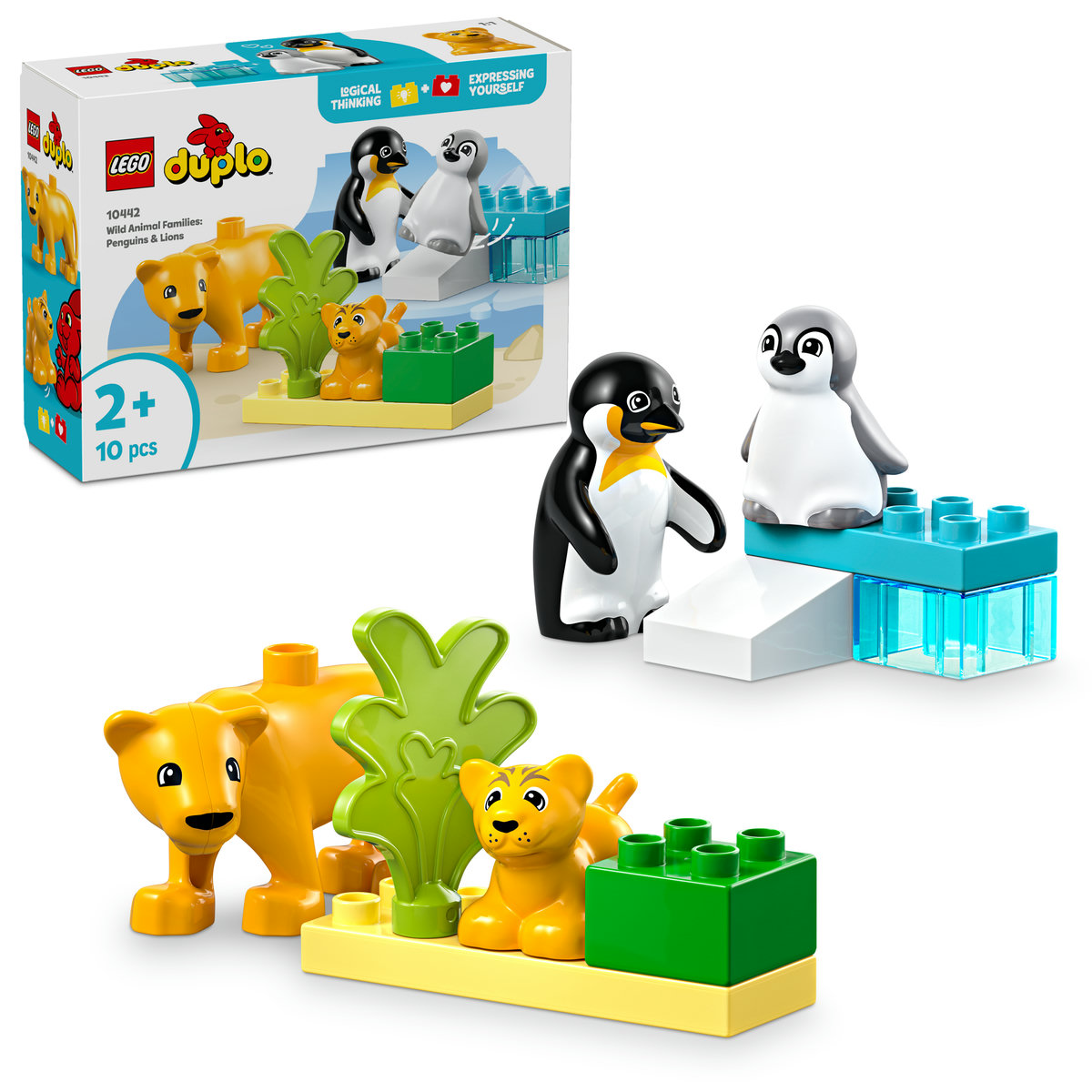 LEGO. Familii de animale salbatice: Pinguini si lei