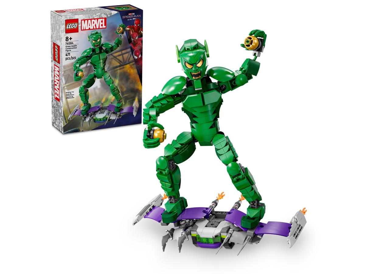LEGO. Figurina de constructie Green Goblin cu 183 piese pentru joaca si expunere