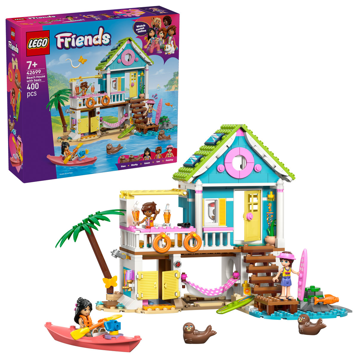 LEGO Friends. Casa pe plaja cu foci