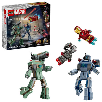 LEGO. Iron Man si War Machine vs dronele Hammer