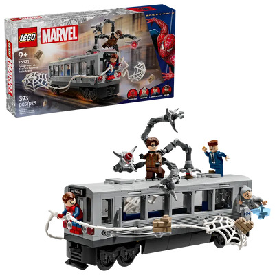 LEGO. Lupta de pe acoperisul trenului dintre Omul-Paianjen si Doc Ock