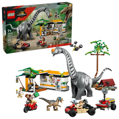 LEGO. Misiune de urmarire a unui Velociraptor si a unui Titanosaurus